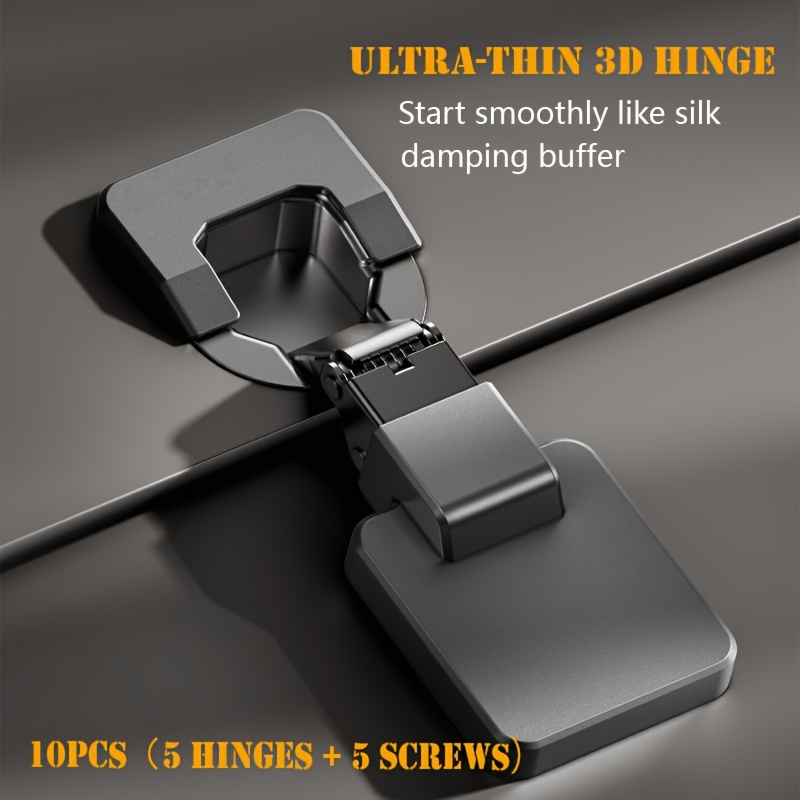 Furniture Hardware Hinges - 2 ultra-thin furniture hardware hinges with