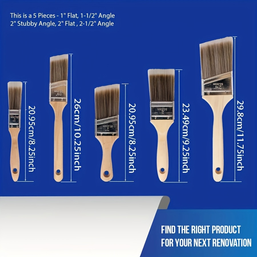5Pcs High Quality Paint Brush  - огляд і ціна Furniture Hardware Wood