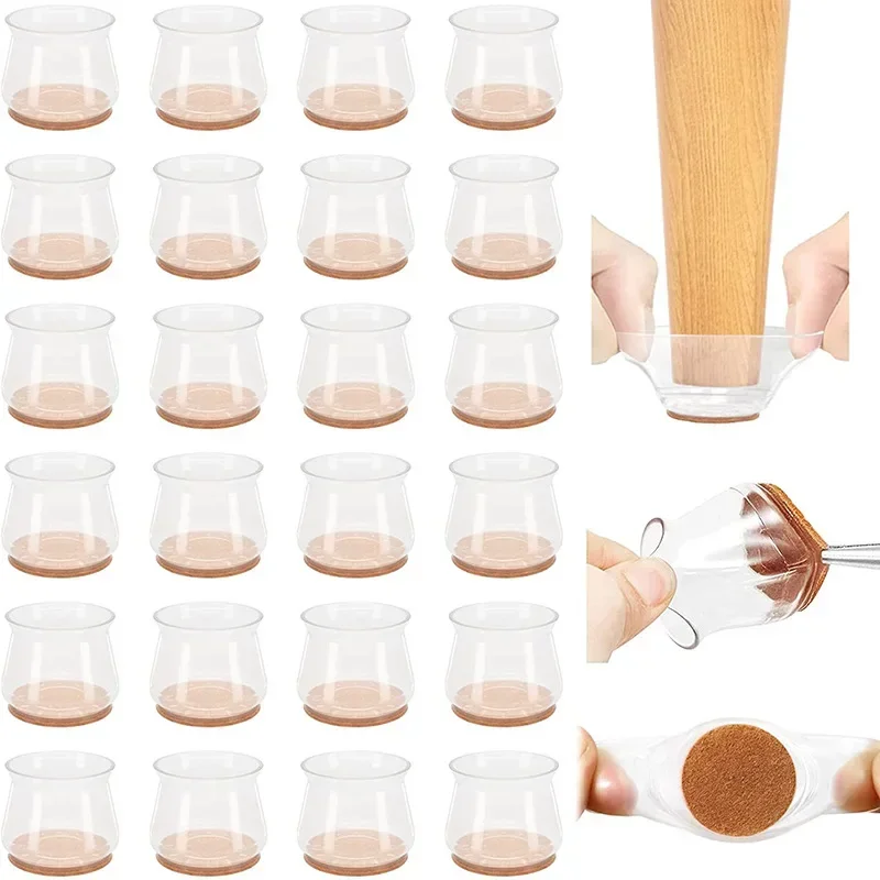 24-36pcs Chair Leg Caps Silico - огляд і ціна Furniture Hardware Feet
