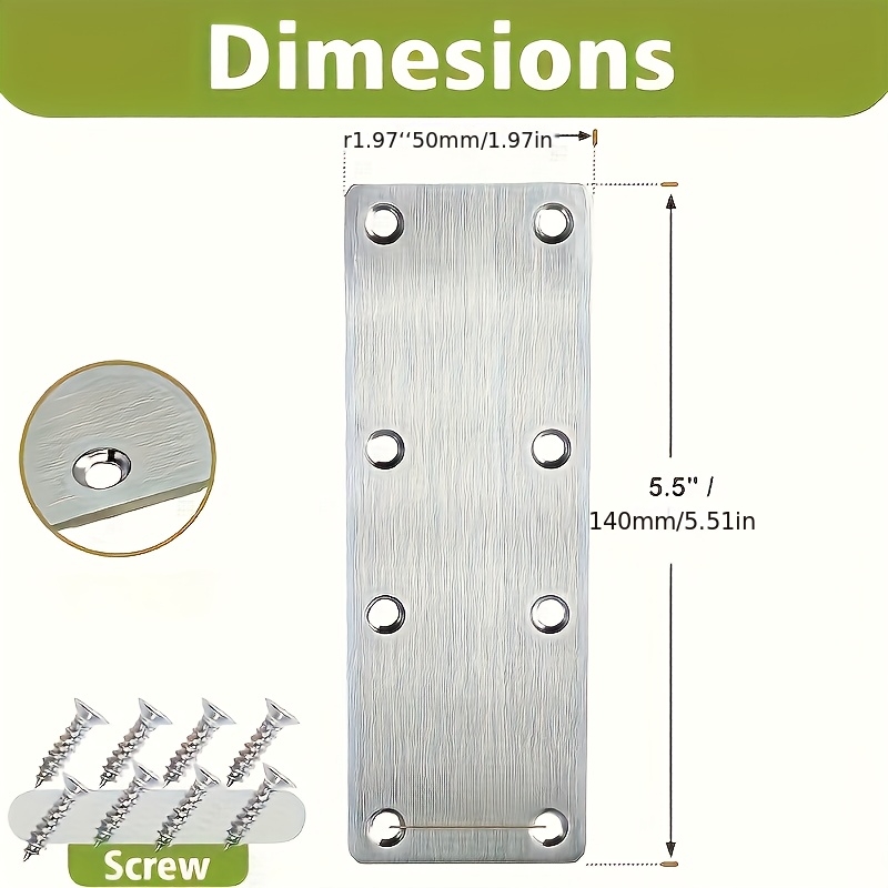 6Pcs Stainless Steel Metal Str - огляд і ціна Furniture Hardware Wood