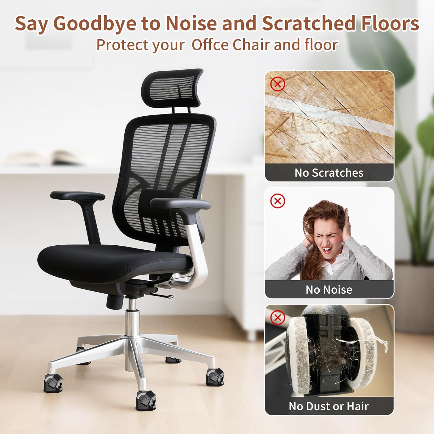 5PCS Chair Leg Protectors Offi - огляд і ціна Furniture Hardware Feet