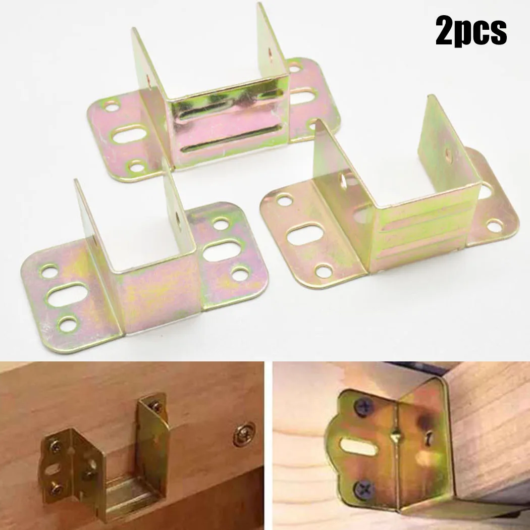 2pcs U Shaped Metal Bed Bracke - огляд і ціна Furniture Hardware Hinges