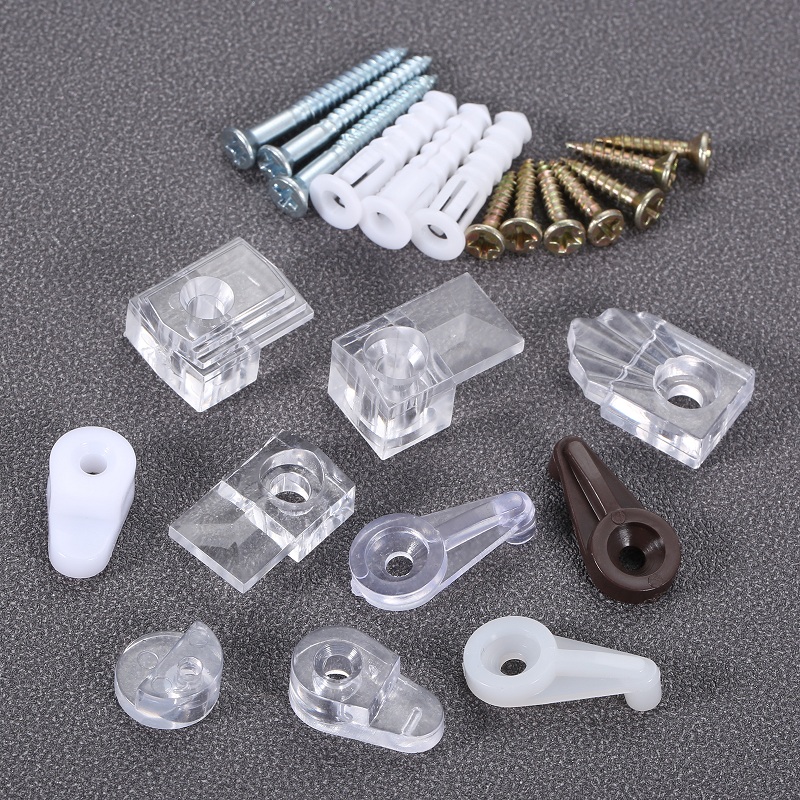 10Pcs Plastic Glass Retainer C - огляд і ціна Shelf Bracket Pair