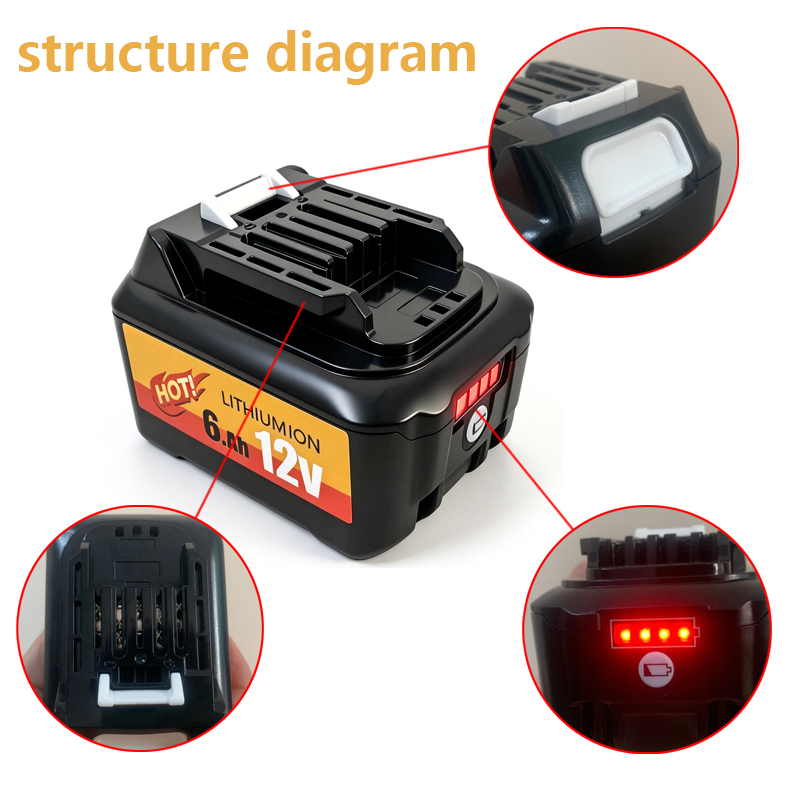 10.8V 12V 6A Rechargeable Repl - огляд і ціна Makita Drill Hp1640