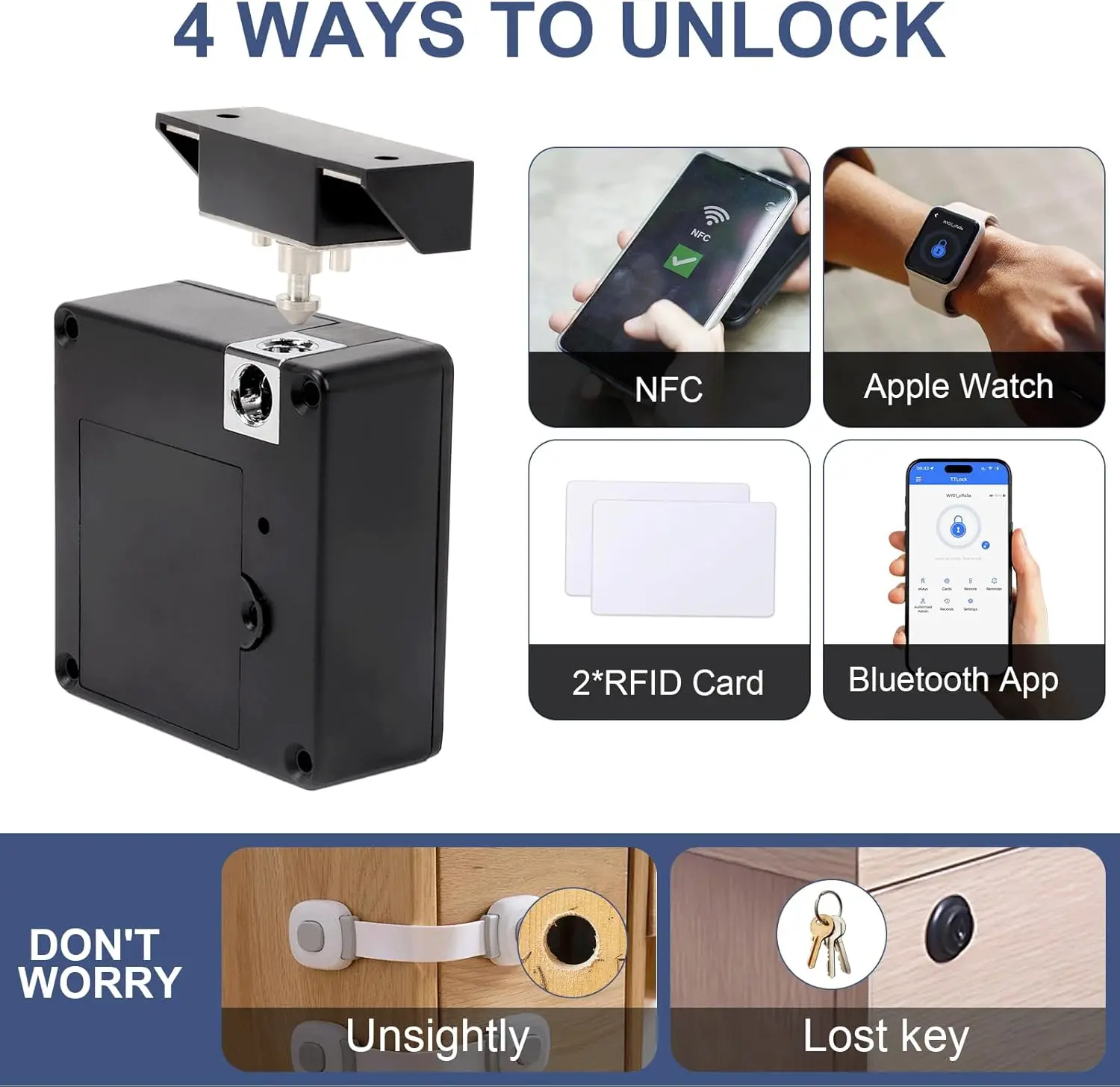 Mobile phone NFC smart locker  - огляд і ціна Furniture Hardware Wood
