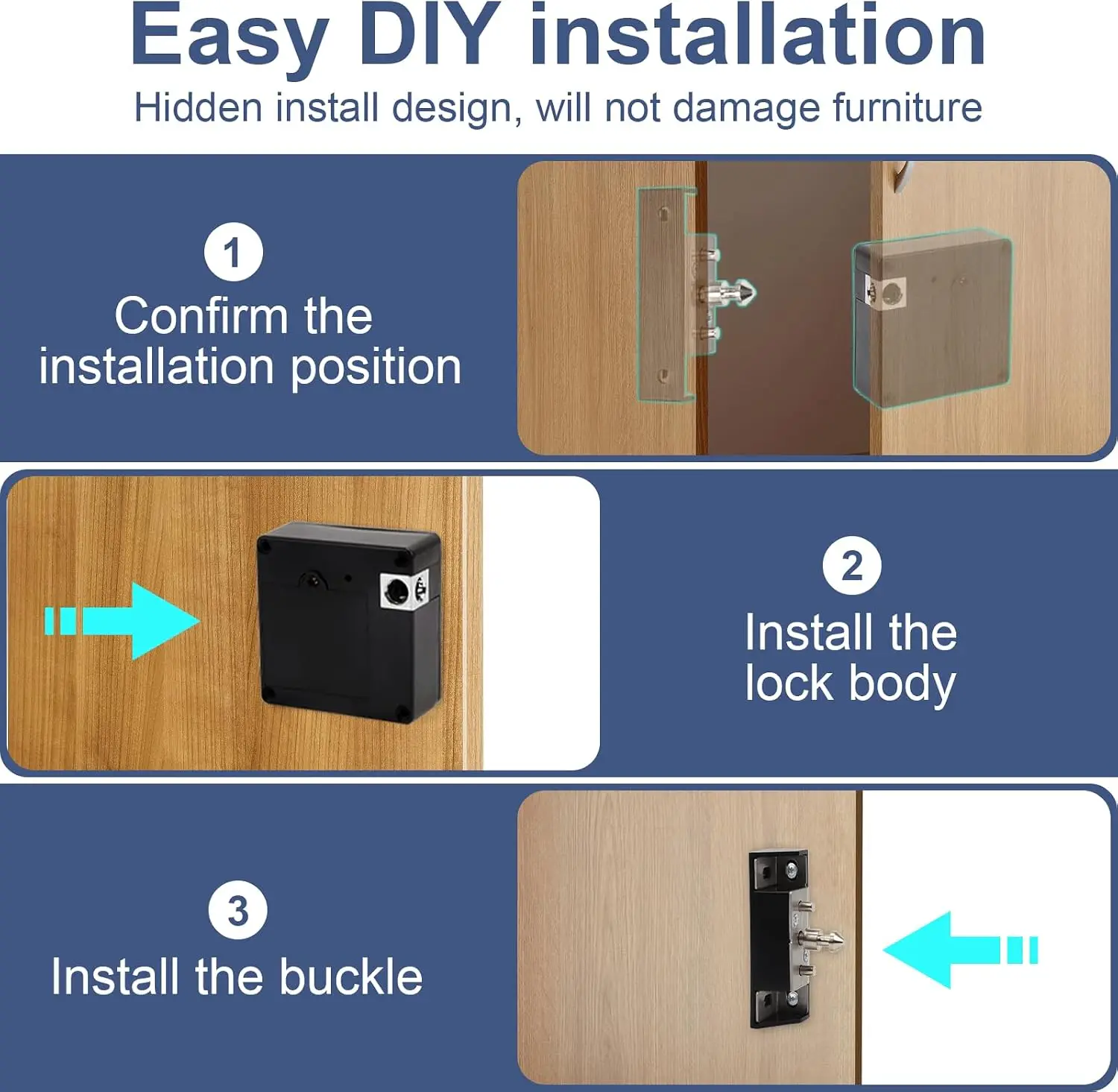 Mobile phone NFC smart locker  - огляд і ціна Furniture Hardware Wood