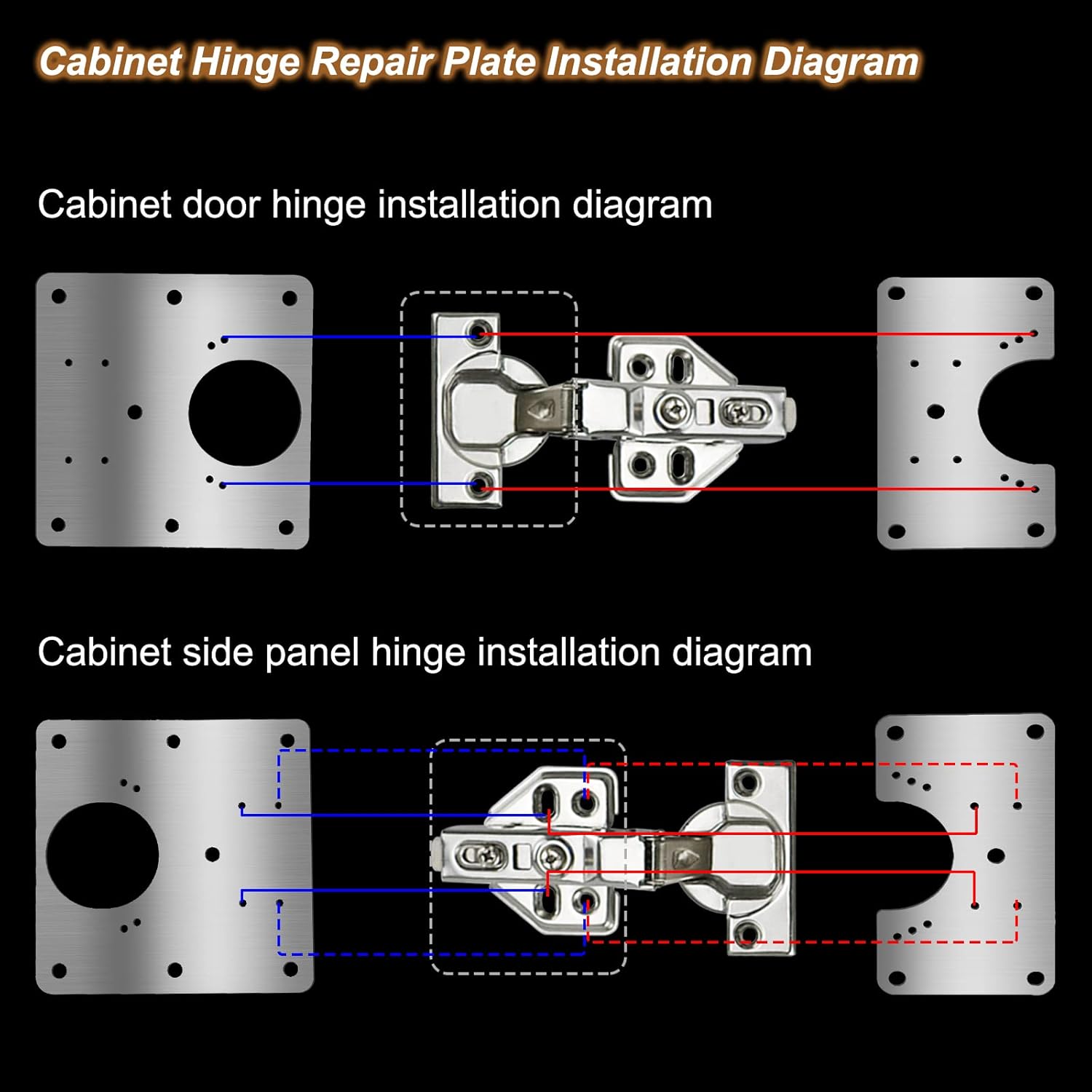 Cabinet Door Hinge Repair Plat - огляд і ціна Furniture Hardware Repair