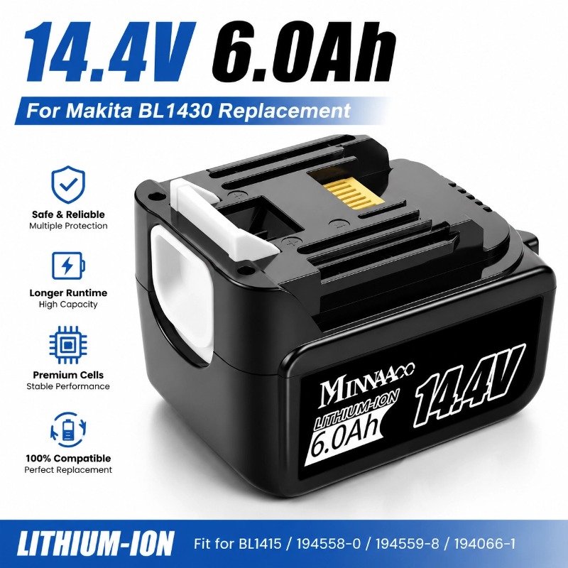 For Makita 14.4V 6.0Ah 5.0Ah L - огляд і ціна Makita Drill Hp1640