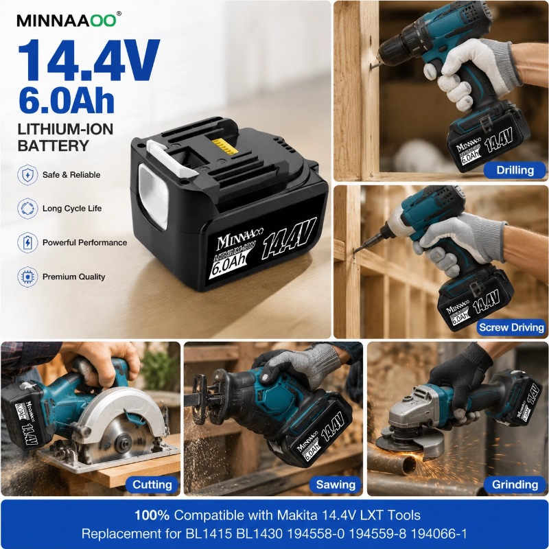 For Makita 14.4V 6.0Ah 5.0Ah L - огляд і ціна Makita Drill Hp1640