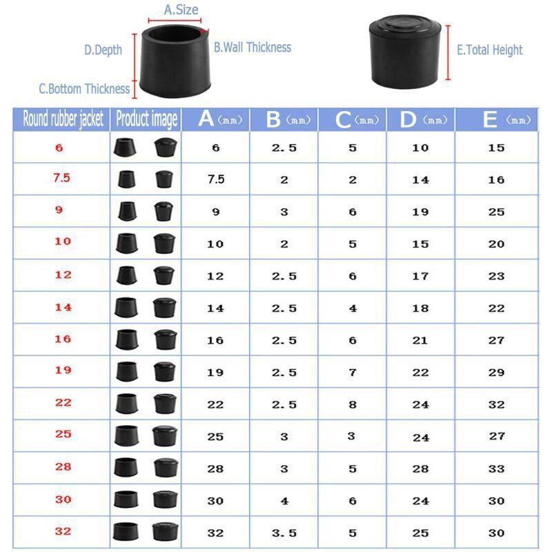 Round Rubber Chair Leg Pad 6/7 - огляд і ціна Furniture Hardware Feet