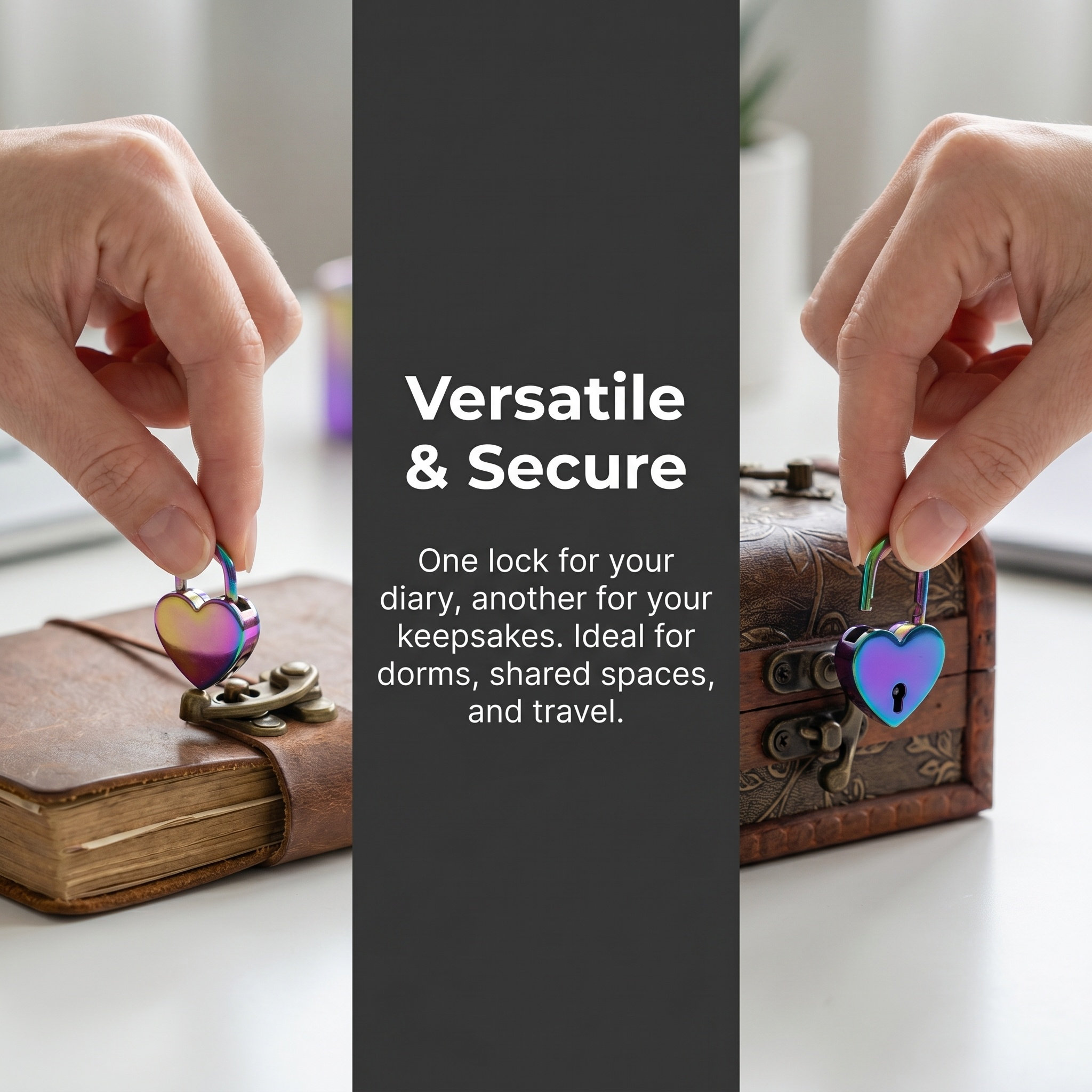 2Set Mini Heart Shaped Padlock - огляд і ціна Cabinet Lock Key